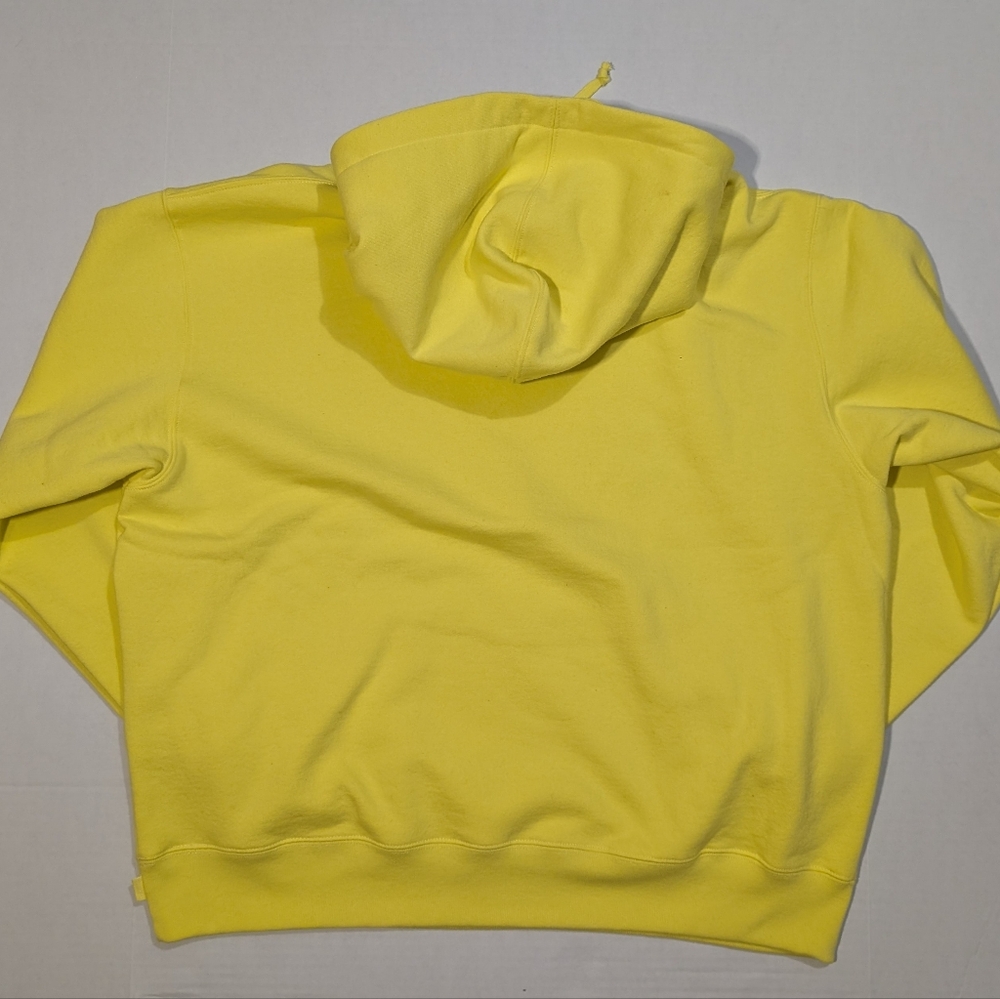 Supreme Small Box Hooded Sweatshirt Lemon Retail $148 Large Hoodie - Picture 9 of 9